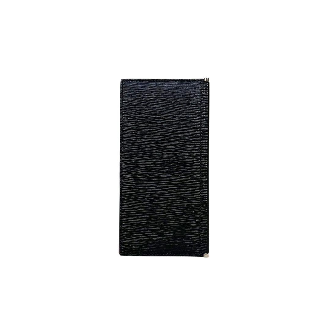 Gancini Bi-Fold Wallet Black Silver Hardware