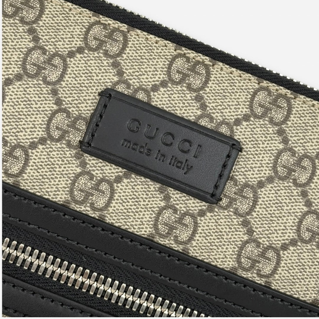 Messenger Bag GG Supreme Mono Silver Hardware