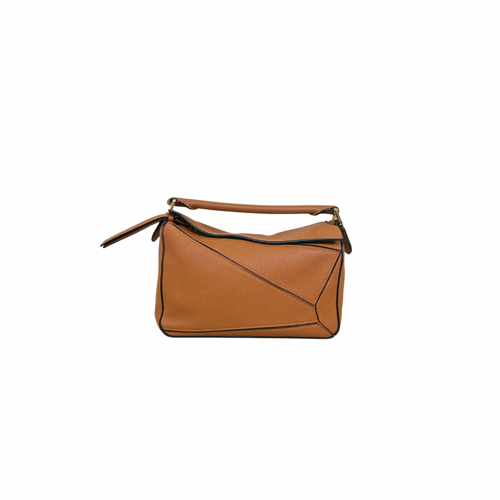 Puzzle Bag Tan Grained Calfskin Gold Hardware