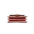 Pebbled Leather Interlocking G Small Light Pink Gold-Tone Hardware