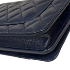 Pocket Twins Wallet On Chain Mini Navy Blue Caviar Gold Hardware Microchipped