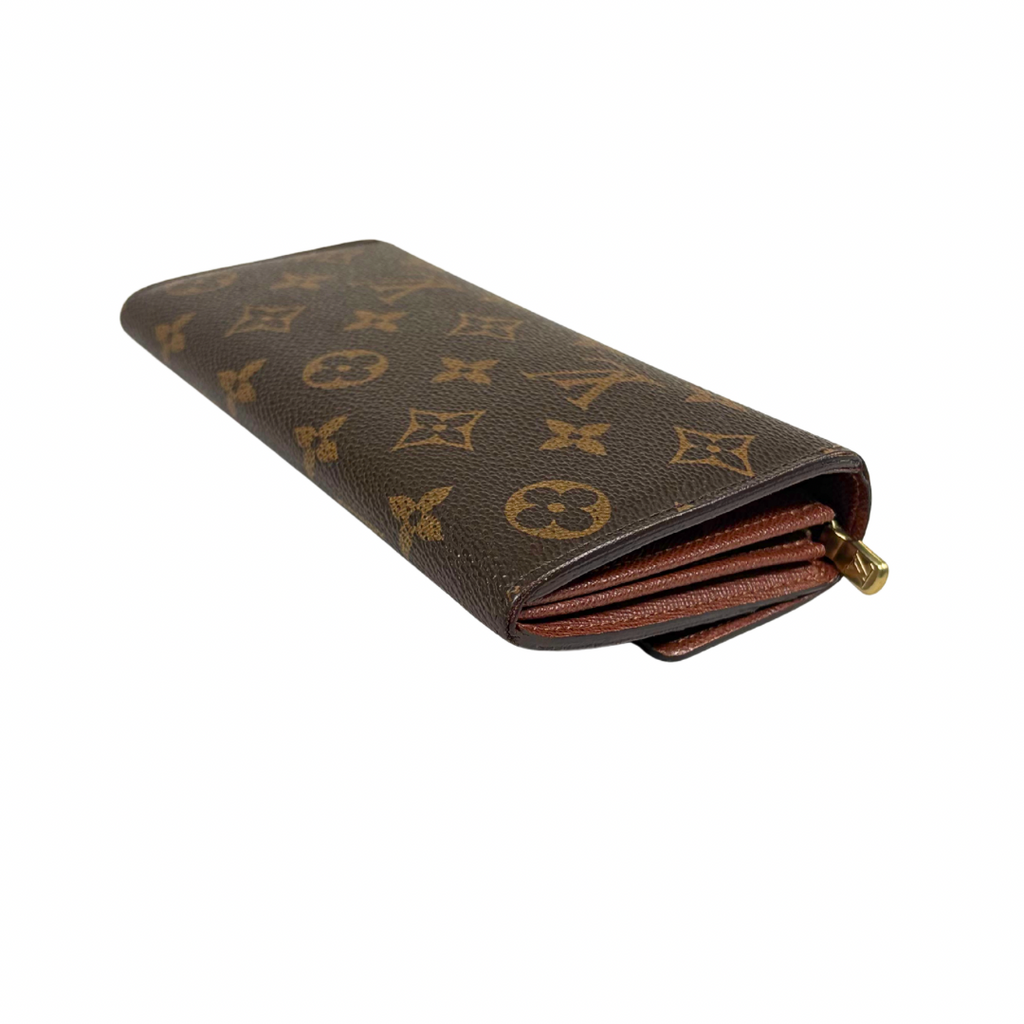 Long Wallet Monogram Canvas Gold Hardware