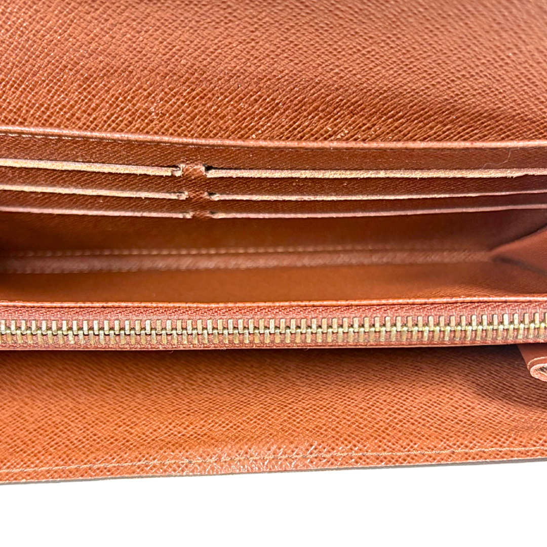 Long Wallet Monogram Canvas Gold Hardware