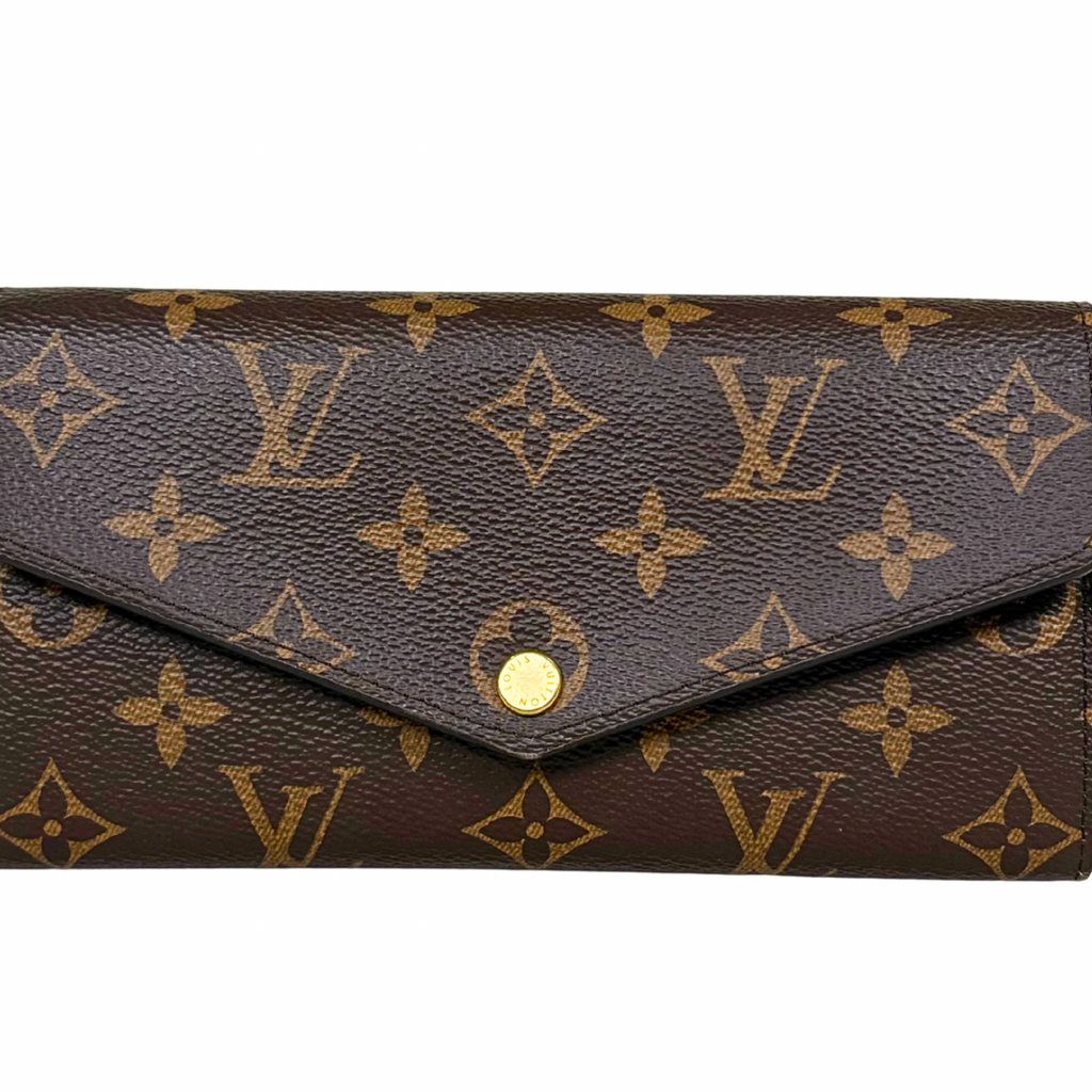 Portefeuille Sarah Monogram Canvas Gold Hardware