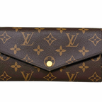 Portefeuille Sarah Monogram Canvas Gold Hardware