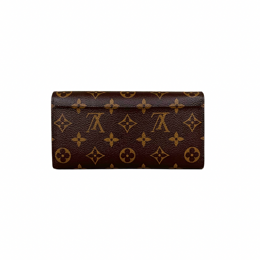 Portefeuille Sarah Monogram Canvas Gold Hardware