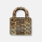 Mini Lady Dior Python Snakeskin Gold Hardware