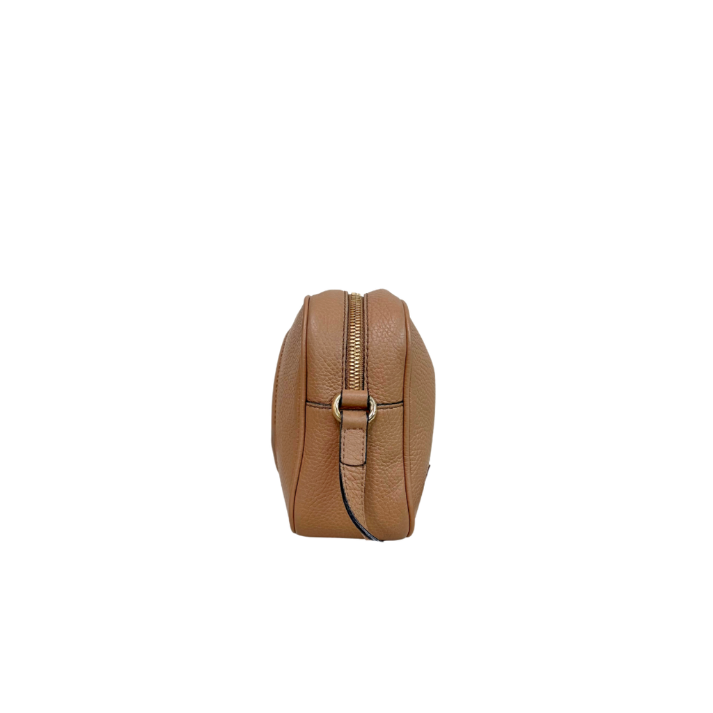 Soho Disco Rose Beige Calfskin Leather Gold Hardware