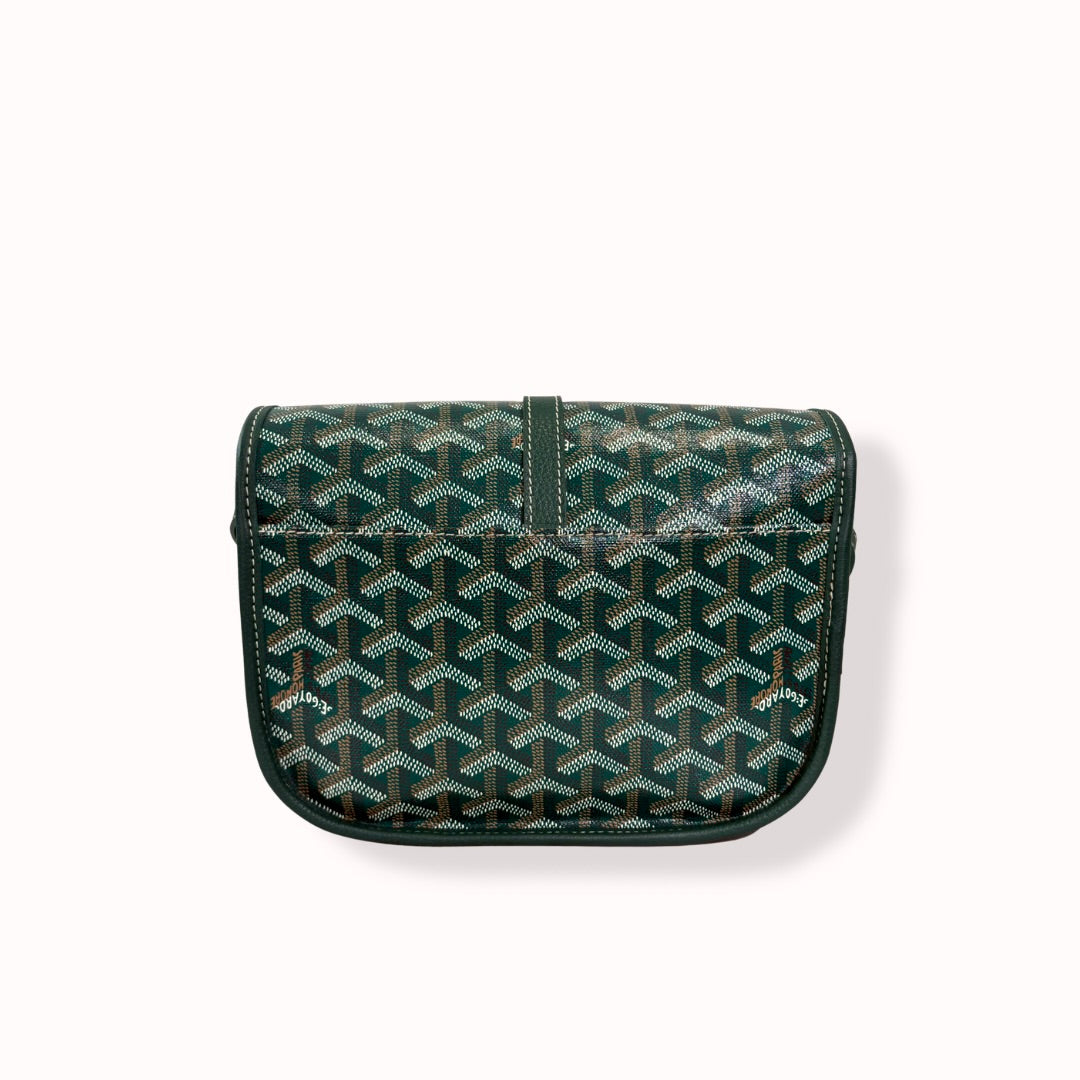 Belvedere PM Green Goyardine Canvas