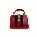 Sylvie Mini Red Cherry Line Gold Hardware