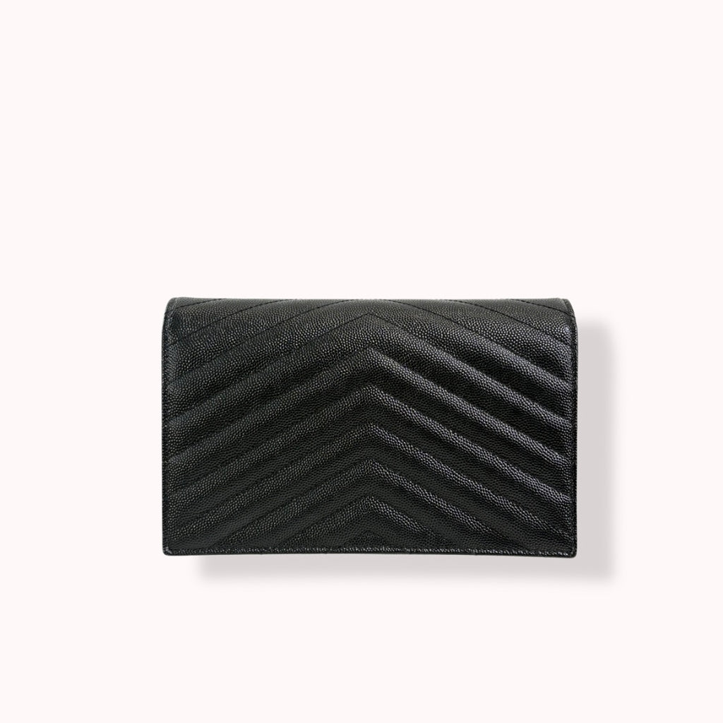 Classic Cassandre Chain Wallet Black Gold-Tone Hardware