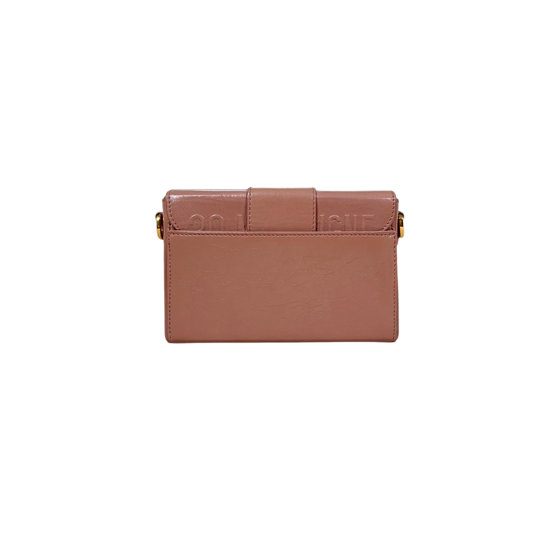 Montaigne 30 Poudre Pink Calfskin Leather Gold Hardware