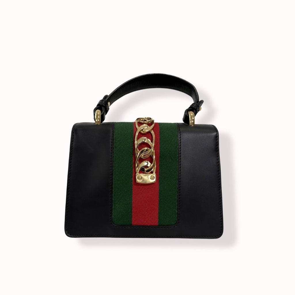 Sylvie Mini Black Cherry Line Gold Hardware