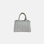 Canapa Tote Bag Grey Demin Canvas Gold Hardware