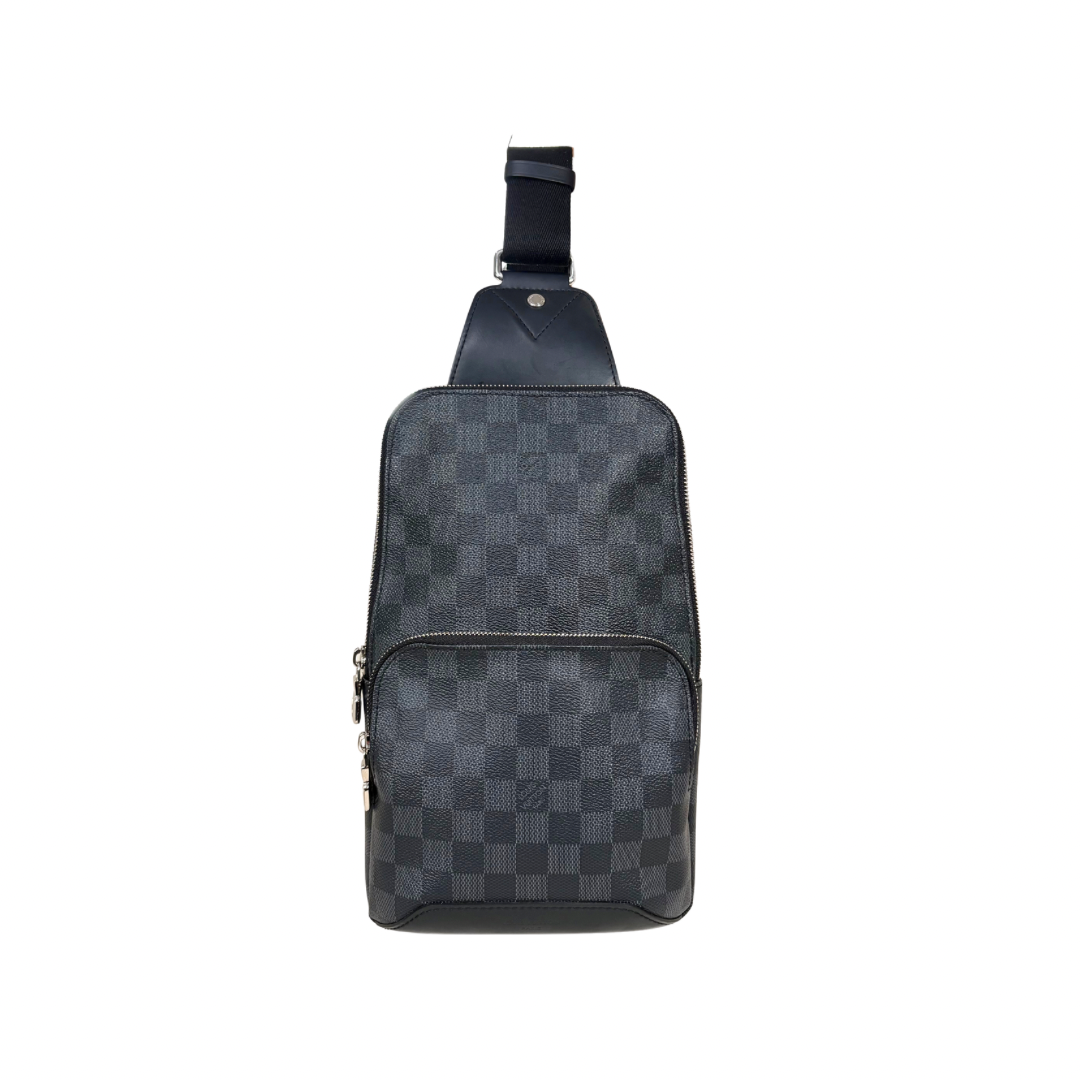 Avenue Sling Bag Damier Graphite Canvas Silver Hardware