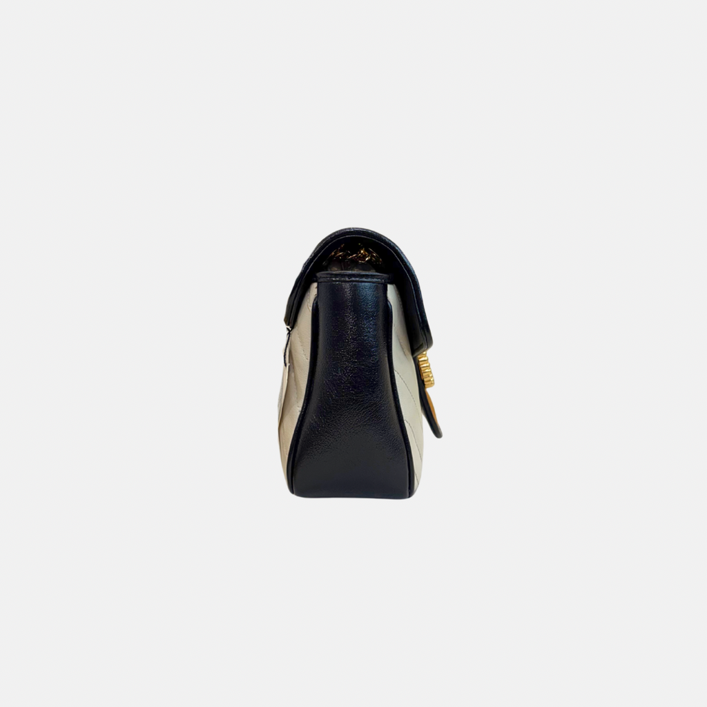 GG Marmont Shoulder Bag Mustard/White Gold Hardware