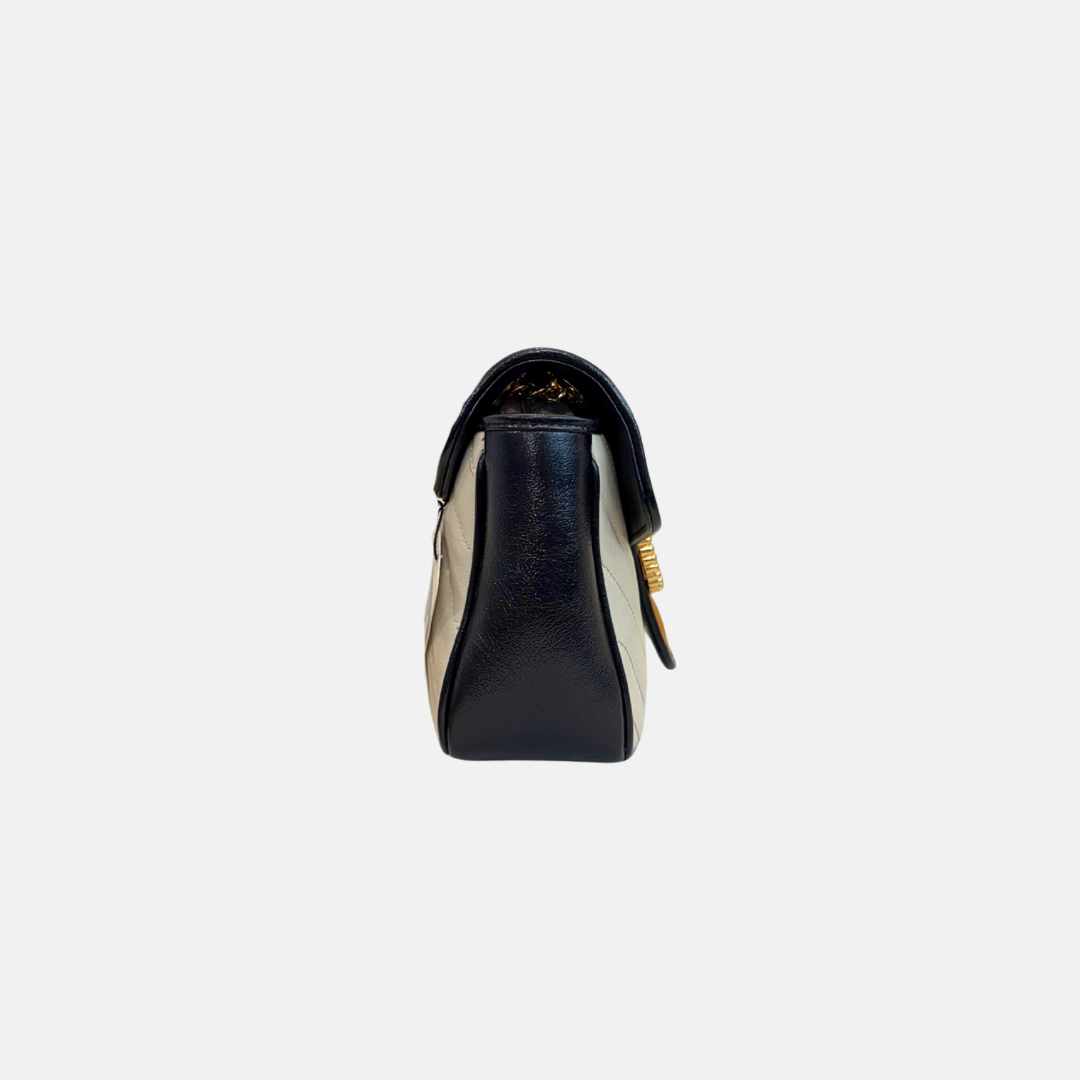 GG Marmont Shoulder Bag Mustard/White Gold Hardware
