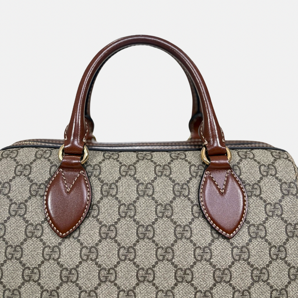 Boston Bag Small GG Supreme Canvas Gold Hardware