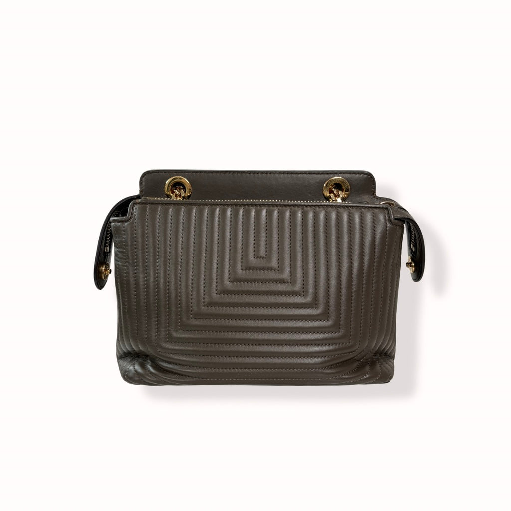 Dotcom Click Bag Gray Gold Hardware