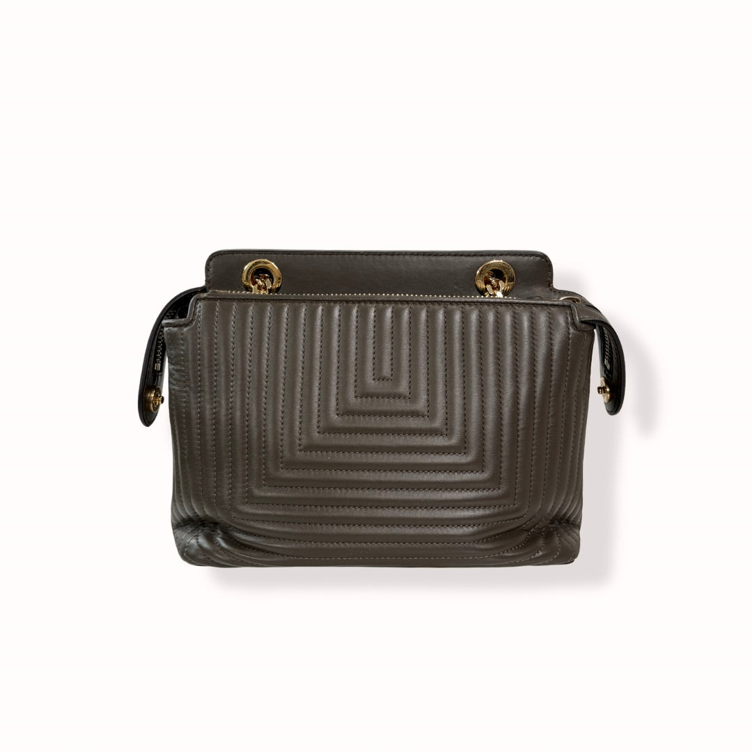 Dotcom Click Bag Gray Gold Hardware
