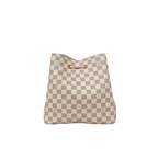 NèoNoè MM Bucket Bag Damier Azur Canvas Rose Ballerina Gold Hardware