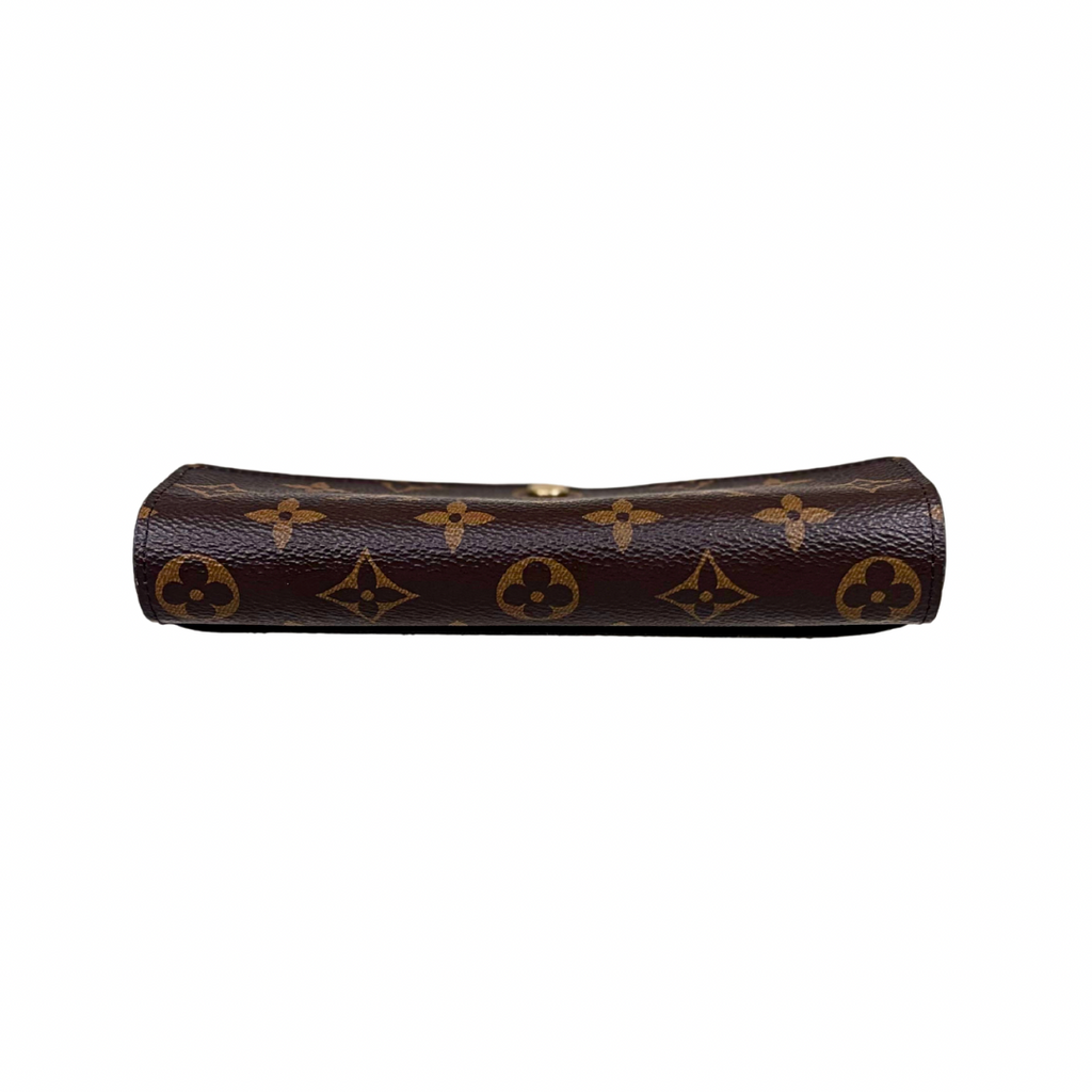 Portefeuille Sarah Monogram Canvas Gold Hardware