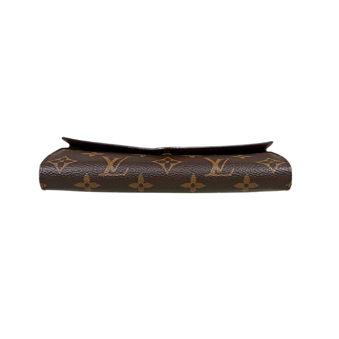 Portefeuille Sarah Monogram Canvas Gold Hardware