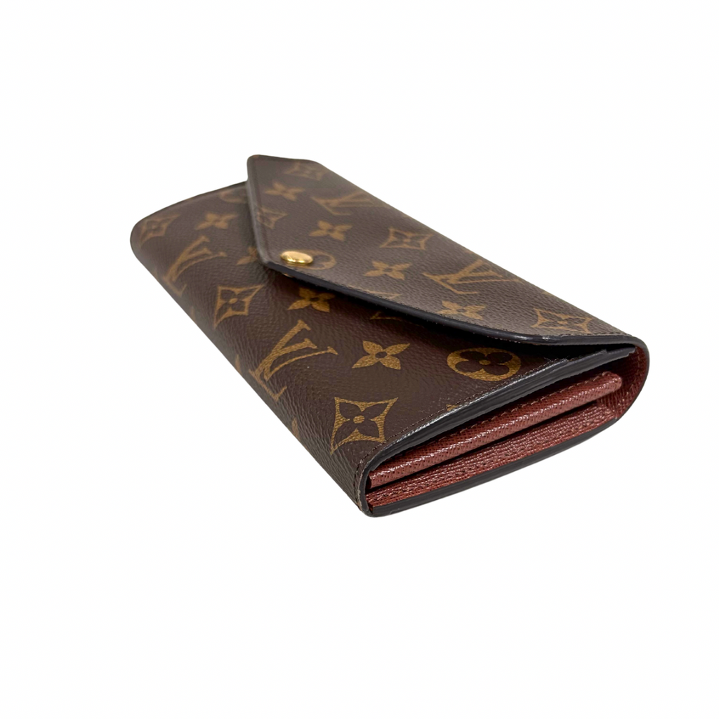 Portefeuille Sarah Monogram Canvas Gold Hardware