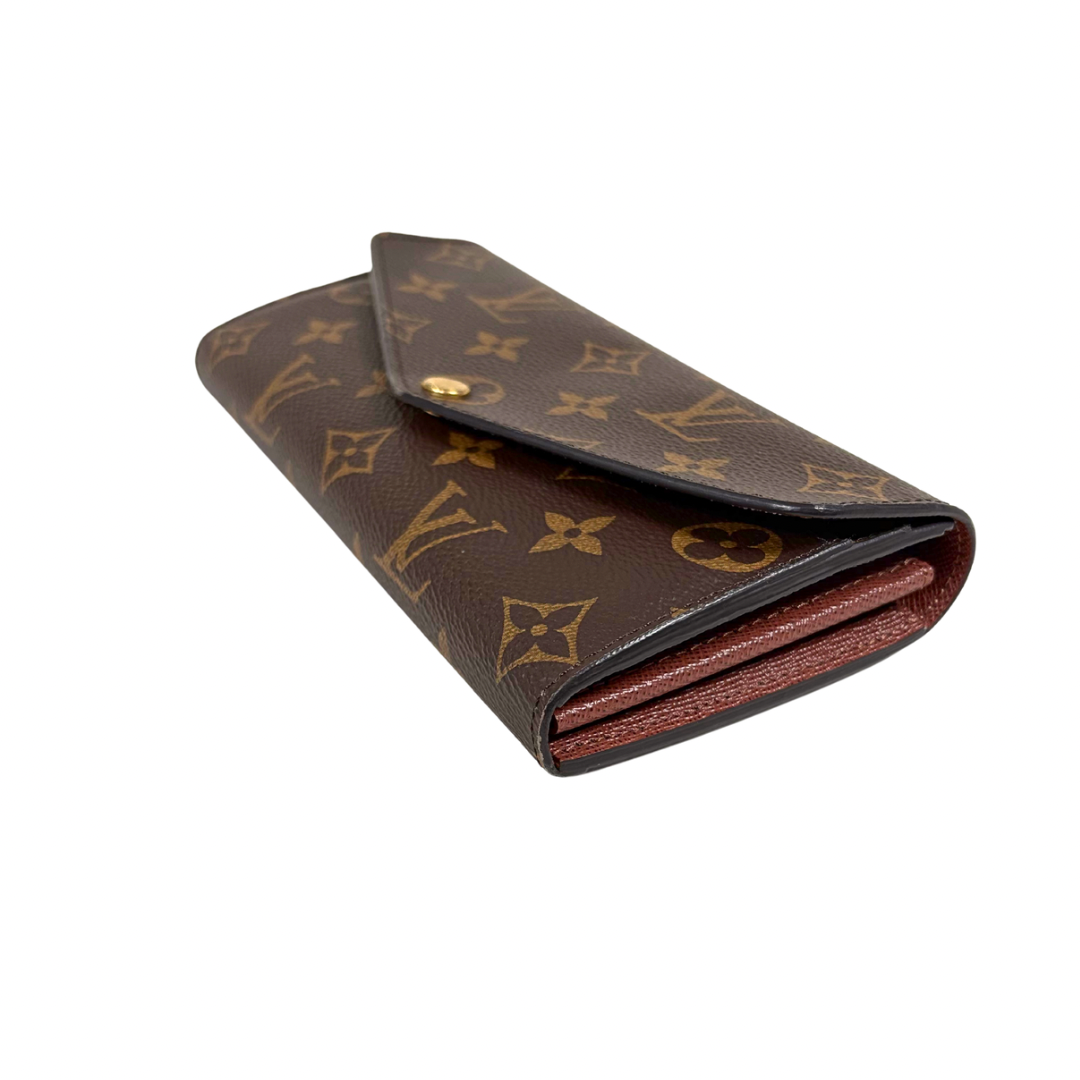 Portefeuille Sarah Monogram Canvas Gold Hardware