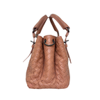 Roma Tote Pale Pink Intrecciato Silver-Toned Hardware