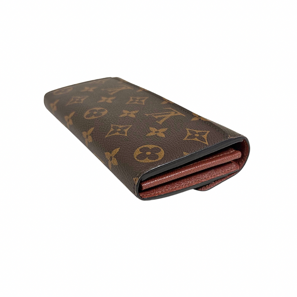 Portefeuille Sarah Monogram Canvas Gold Hardware