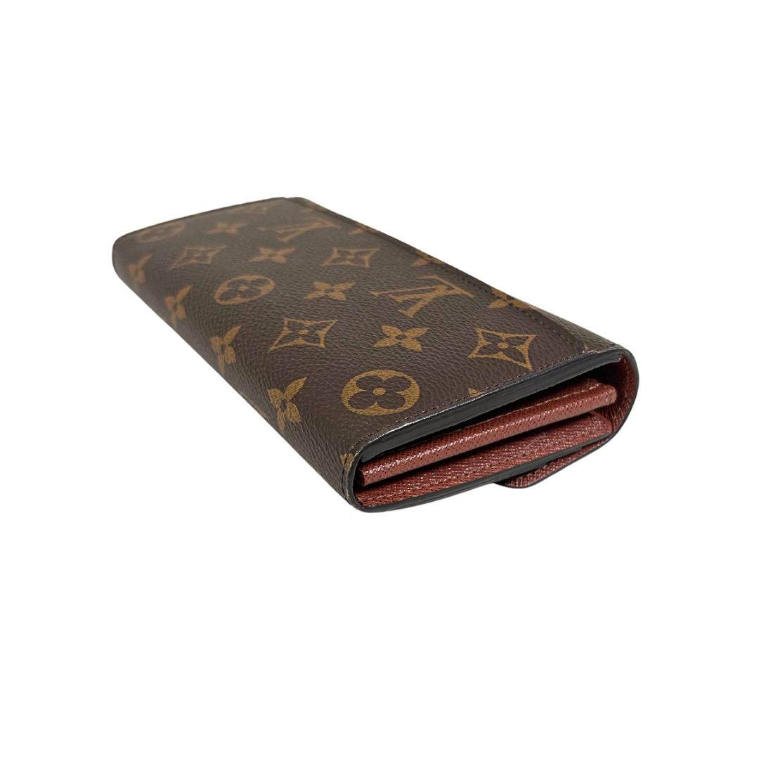 Portefeuille Sarah Monogram Canvas Gold Hardware
