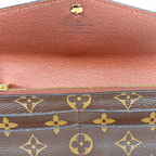 Portefeuille Sarah Monogram Canvas Gold Hardware