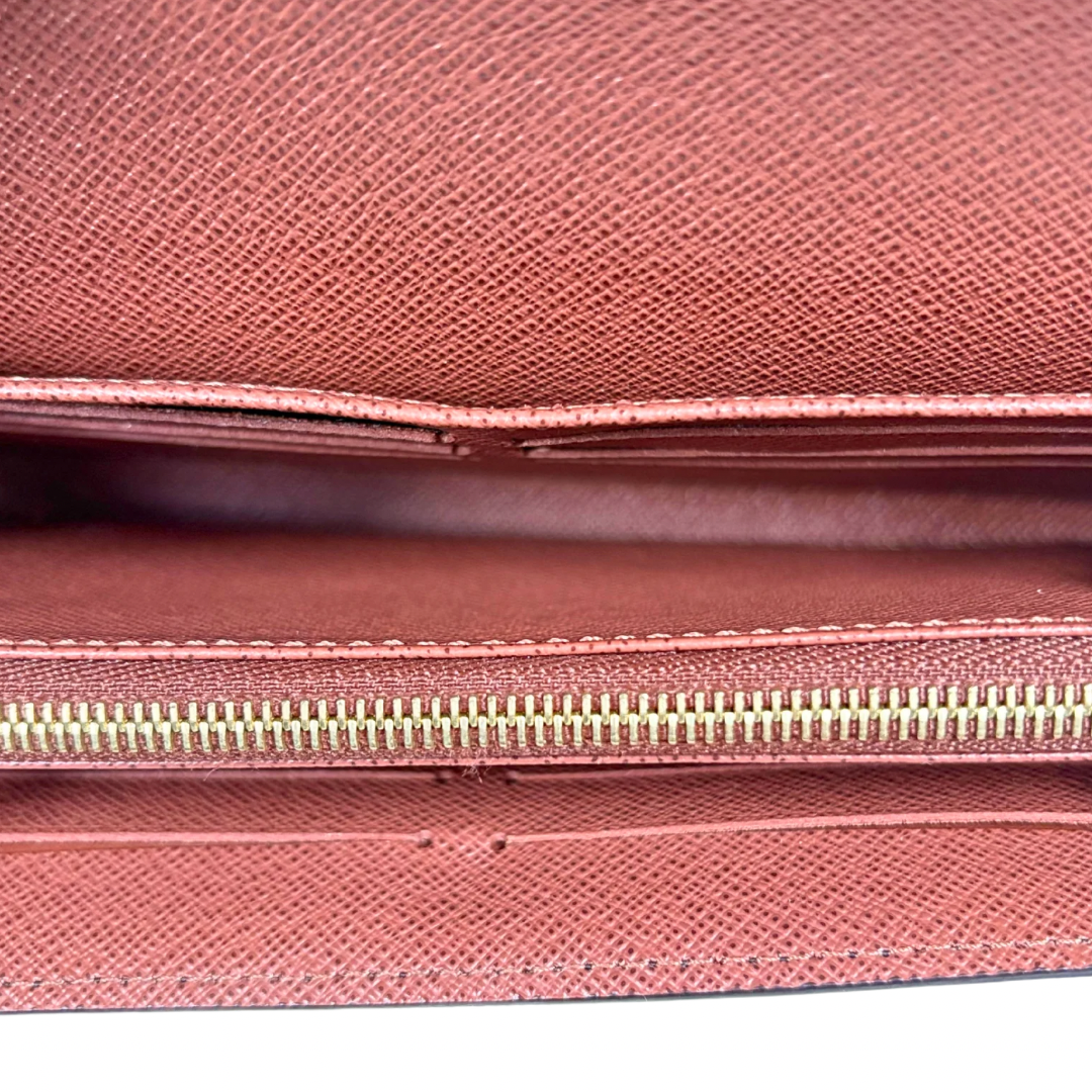 Portefeuille Sarah Monogram Canvas Gold Hardware