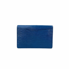 Montaigne 23 Clutch Bag Epi Leather Toledo Blue Gold Hardware