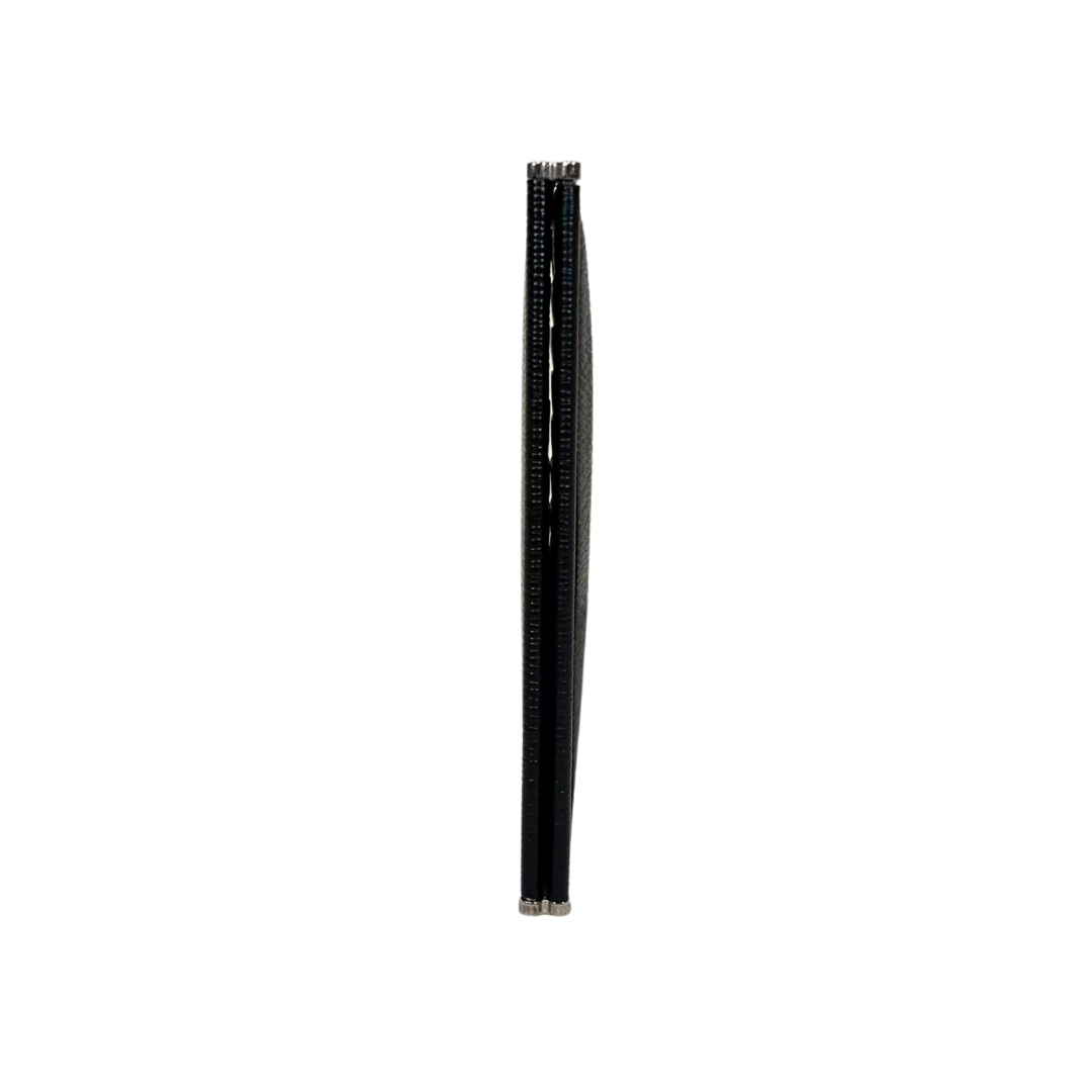 Gancini Bi-Fold Wallet Black Silver Hardware