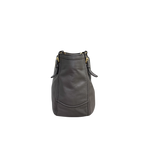 Signature Hobo Bag Vitello Daino Leather Grey Gold Hardware