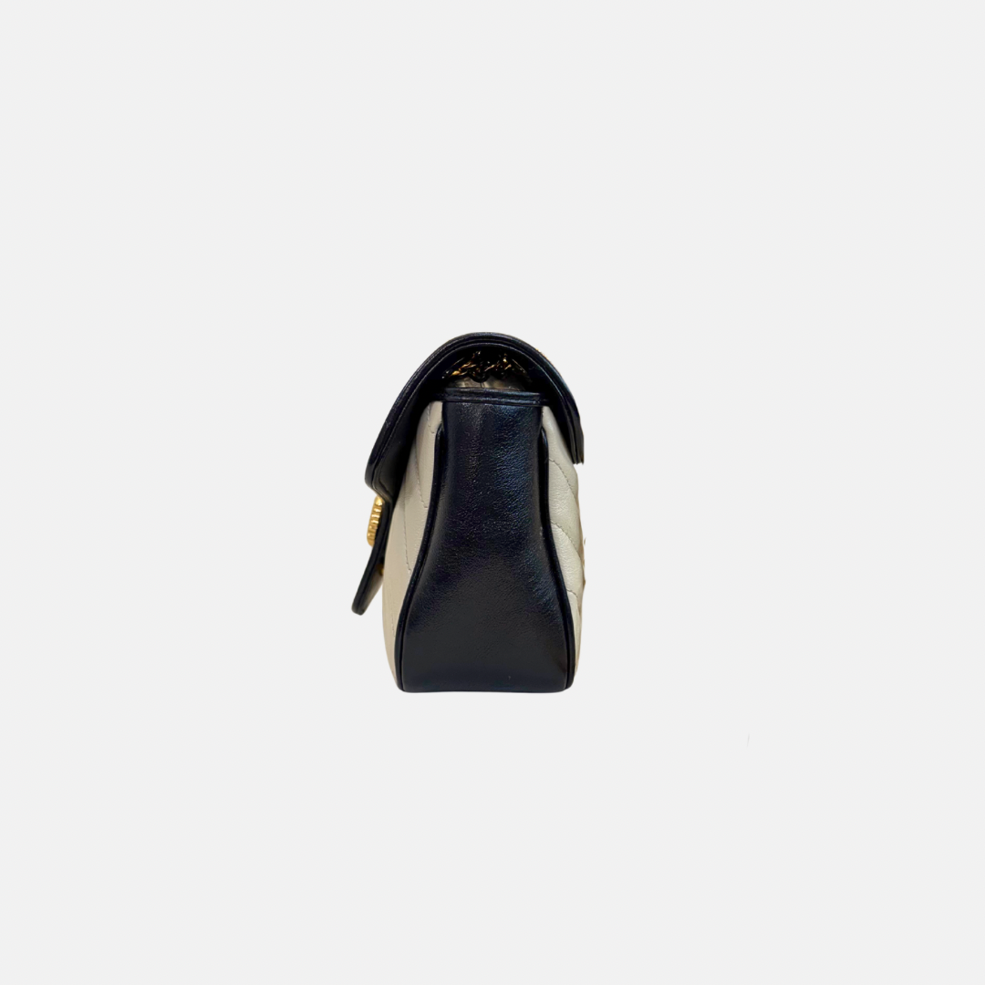 GG Marmont Shoulder Bag Mustard/White Gold Hardware