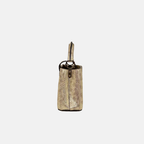 Lizard Capucines Metallic Gold Mini Bag  Silver Hardware