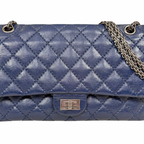 Reissue Bag Navy Blue Calfskin Leather Silver-tone Hardware