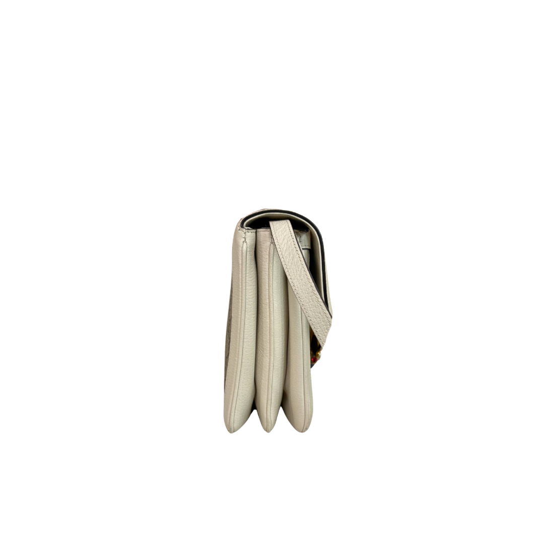 Queen Margaret GG Supreme Canvas White/Beige Gold Hardware