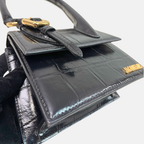 Le Chiquito Crocodile Mini Black Gold Hardware
