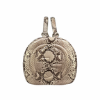 Boston Bag Beige/Purple Python Soho Leather Gold Hardware