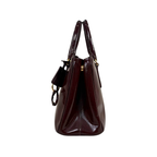 Spazzolato Burgundy Patent Leather Gold Hardware