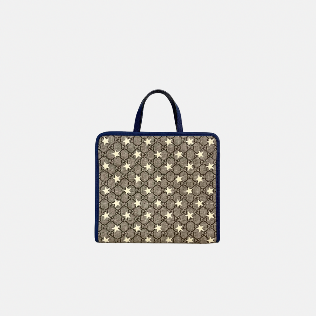 Children's Stars Tote Bag GG Supreme Canvas Beige/Blue