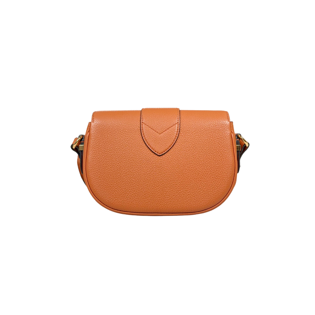 Pont 9 PM Caramel Brown Grained Leather Gold Hardware