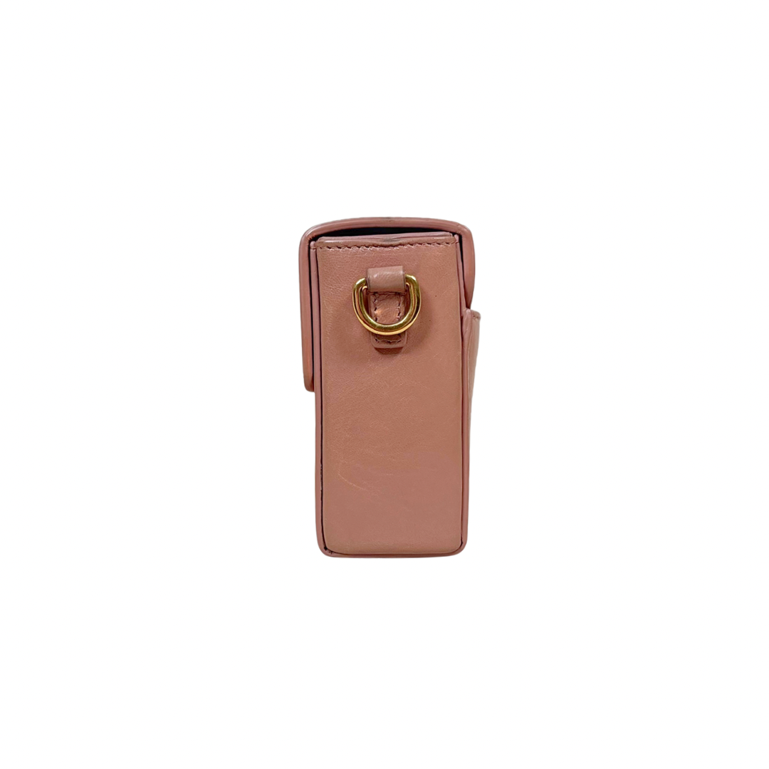 Montaigne 30 Poudre Pink Calfskin Leather Gold Hardware