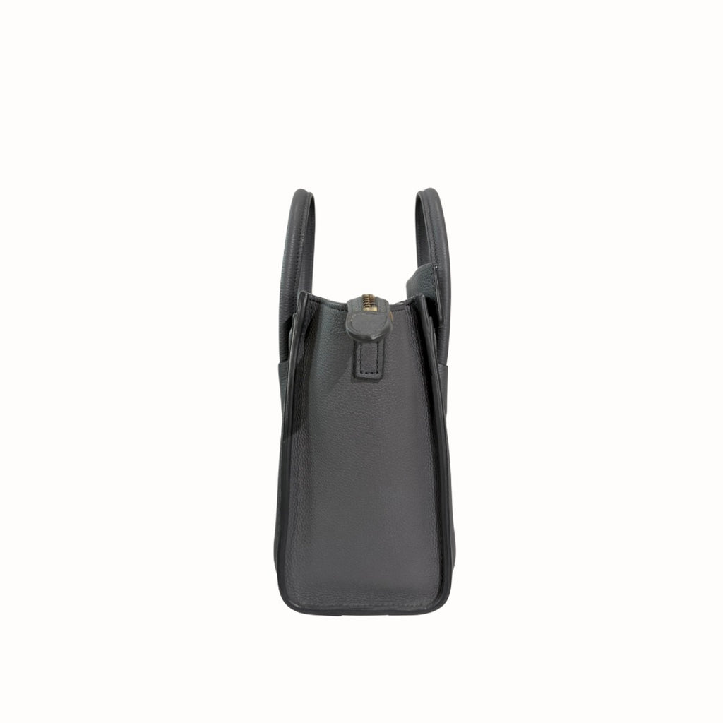 Nano Luggage Grey Kohl Drummed Calfskin Leather