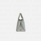 Canapa Tote Bag Grey Demin Canvas Gold Hardware