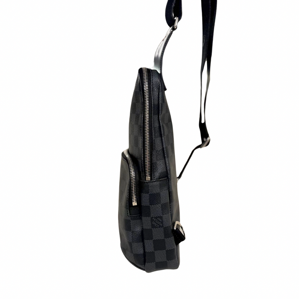 Avenue Sling Bag Damier Graphite Canvas Silver Hardware